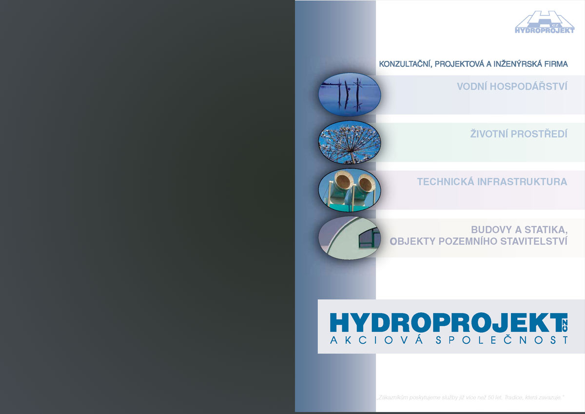 Katalog Hydroprojekt - Titulní stránka, zpracování a tisk v několika jazycích